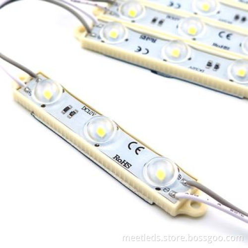 3pcs SMD2835 12VDC Rectangle Waterproof IP65 LED Module Lights with Lens